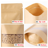 Bolsa de embalaje con ventana de papel Kraft