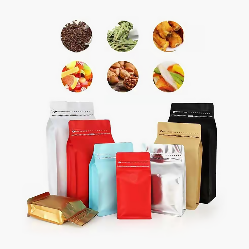 Bolsa de embalaje de café de fondo plano de 250 g.500 g.1 kg