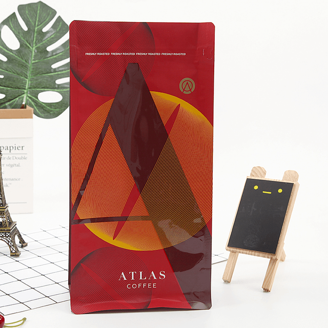 Bolsa de embalaje de café con cremallera lateral de fondo plano de 1 kg