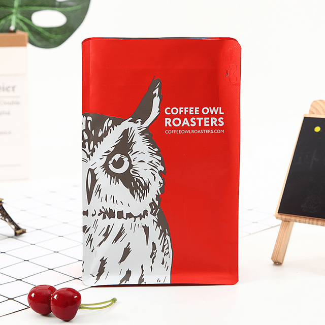 Bolsa de embalaje de café con cremallera lateral de fondo plano de 250 g
