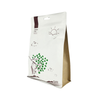 Bolsa de embalaje con cremallera de fondo plano de papel Kraft