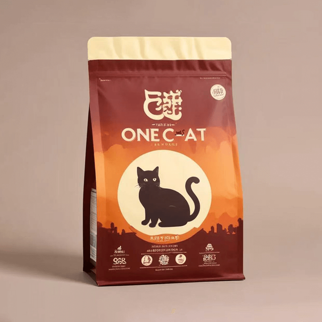 Bolsa de comida para gatos con película de aluminio de fondo plano, alimento para mascotas con cremallera ordinaria de 1,5 kg